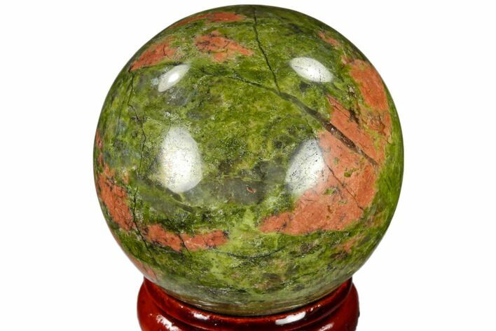 Polished Unakite Sphere - Canada #116123